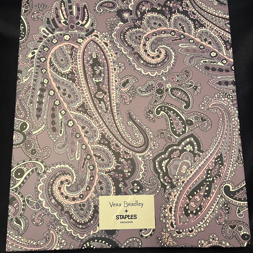 Vera Bradley Deep Night Paisley Binder